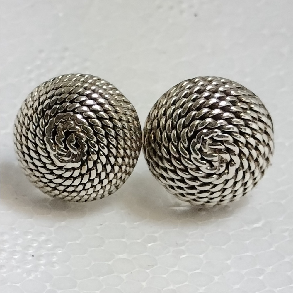Sterling Silver Round Swirl earrings